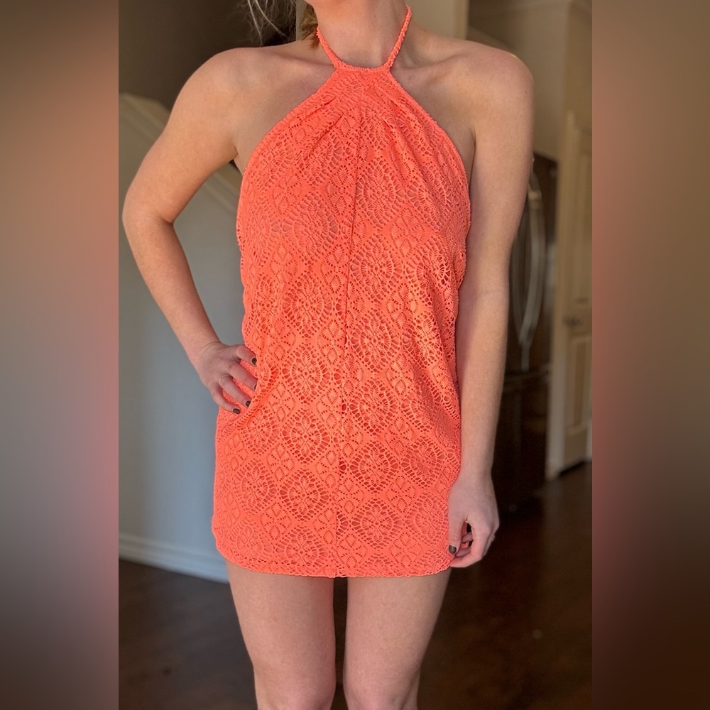 Lovers + Friends - Mini Halter Dress (Coral)